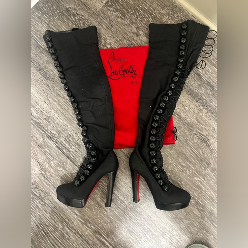 christian louboutin high boots size 6.5 ladies